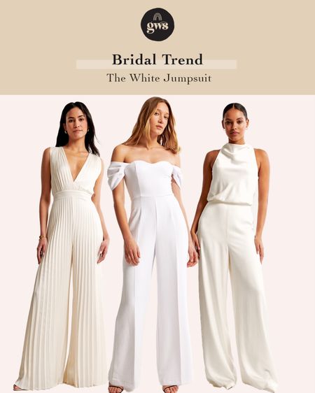 We are LOVING the jumpsuit option for a bride whether it’s in lieu of your dress or the perfect quick change for the reception! The jumpsuit also makes for the perfect pre wedding event outfit! PS all of these are currently on SALE! 

#LTKStyleTip #LTKWedding #LTKSaleAlert