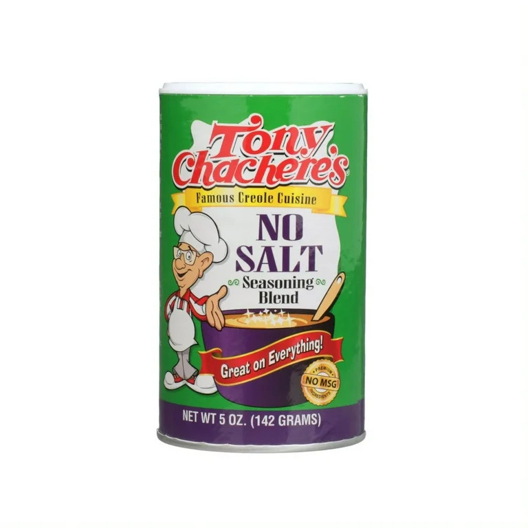 Tony Chachere’s, Seasoning, Cajun, No Salt, 5 oz - Walmart.com | Walmart (US)