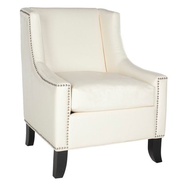 Safavieh Daniel Club Chairs-Color:Antique White,Finish:Black - Walmart.com | Walmart (US)
