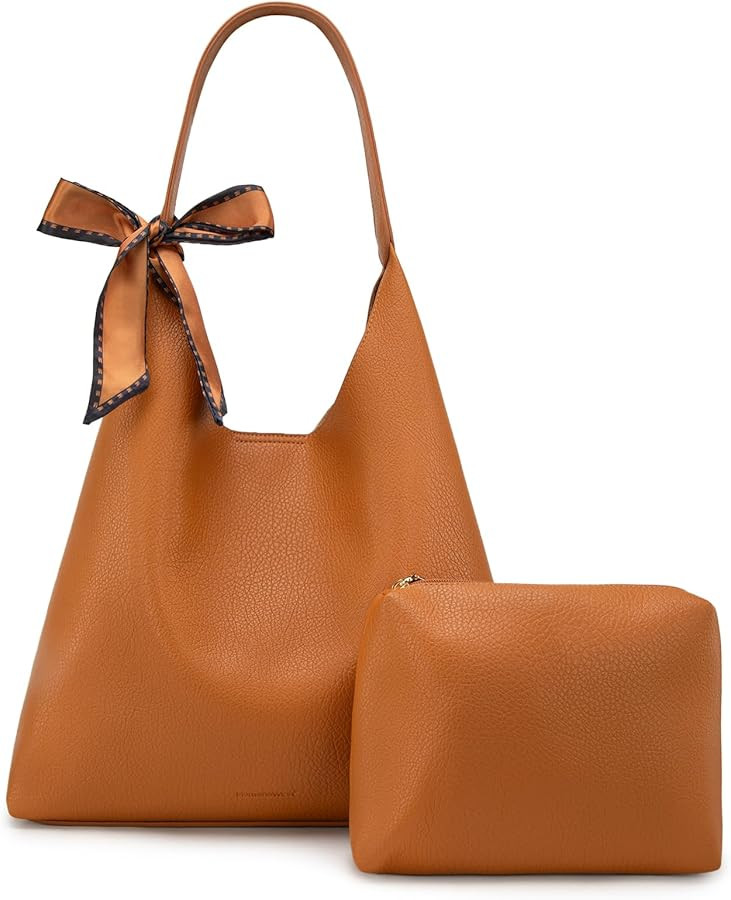 Montana West Slouchy Hobo Bag for Women Shoulder Purses and Handbags with Scarf | Amazon (US)