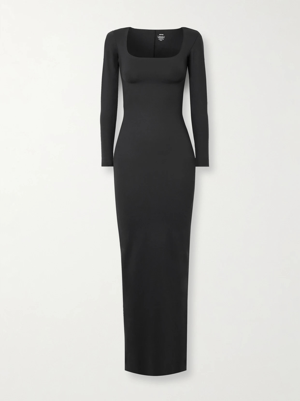 SKIMS - Long Sleeve Slip Dress - Onyx | NET-A-PORTER (US)
