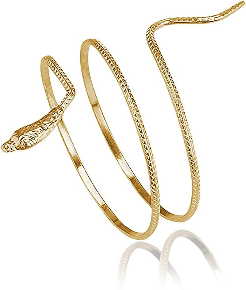 Hithop Gold Snake Bracelet Arm Cuff Jewelry Gold Arm Band Upper Arm Cuff Gold Arm Bands for women... | Amazon (US)