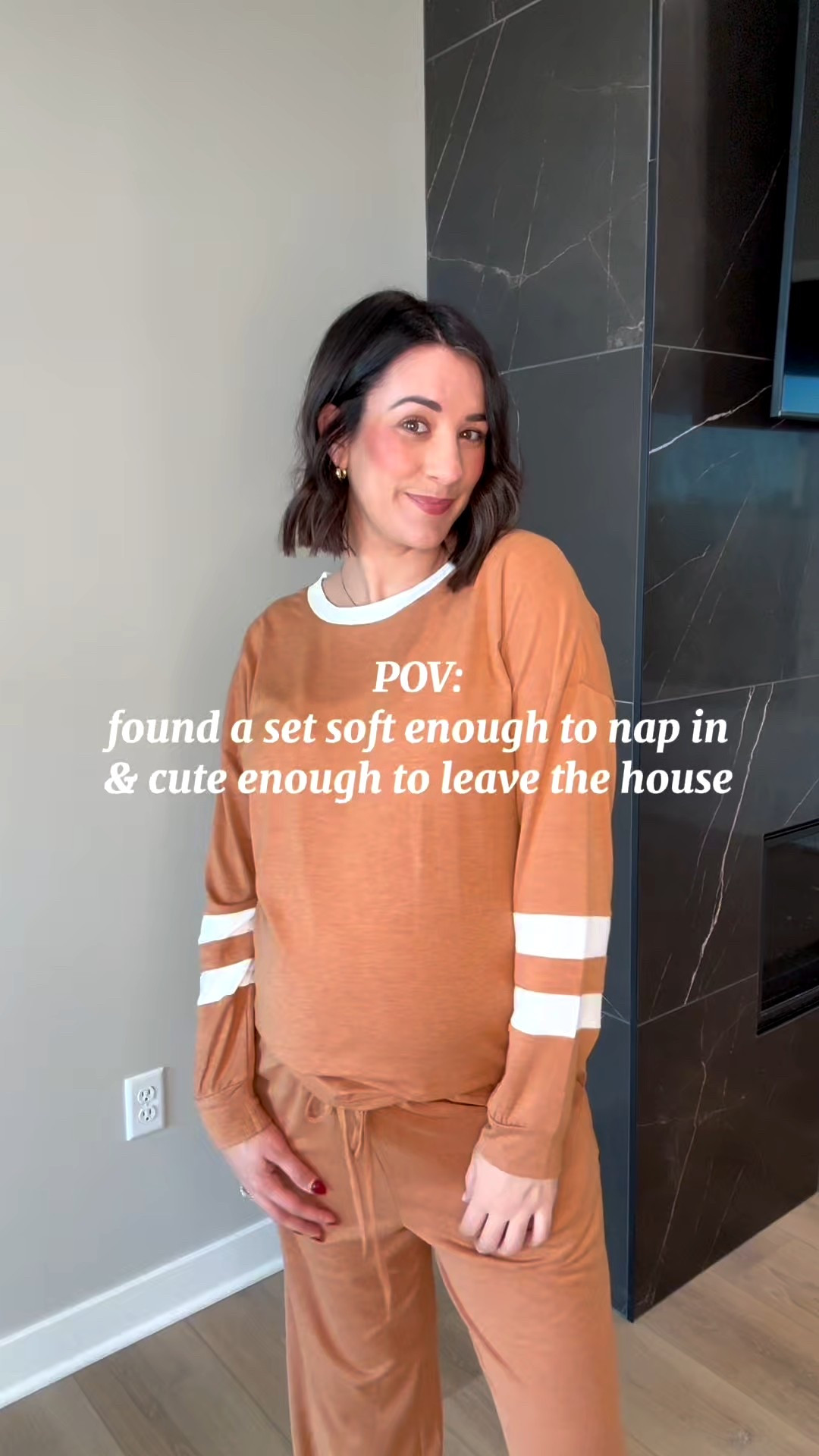 Found what I will be wearing non stop the week between Christmas and New Years! ✨ I love a good matching set that is cozy enough to lounge around in, but nice enough to leave the house in! I sized up to a medium for the bump prey

#LTKootd #LTKdayinmylife #LTKgrwm