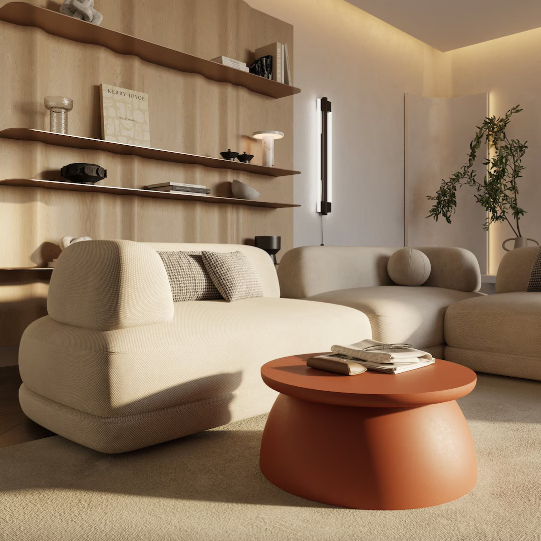 Japandi Style Coffee Table Earth1 I Terracotta Colour I for - Etsy.de | Etsy (DACH)