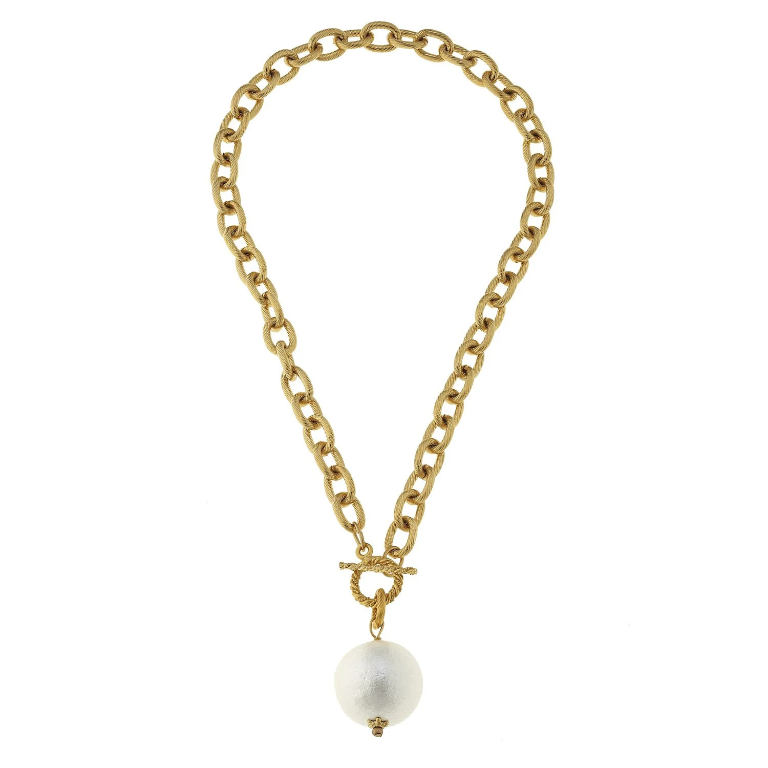 Cotton Pearl Toggle Necklace | Susan Shaw