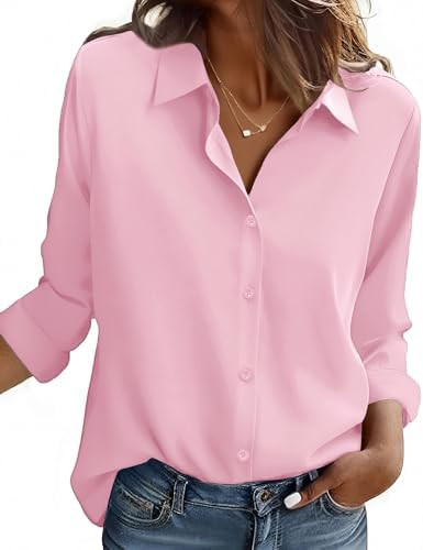 ZEAGOO Button Down Shirt for Women Long Sleeve Blouses Floral Printed Tops Business Casual Work O... | Amazon (US)