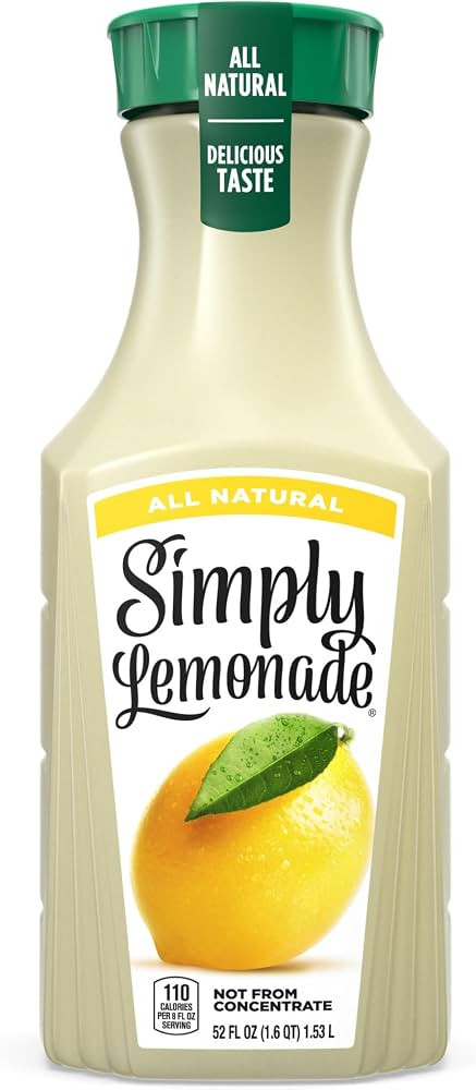 Simply Lemonade All Natural, 52 Fl Oz Bottle | Amazon (US)
