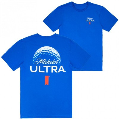Mens Michelob Ultra Tee One Up Golf Ball Front and Back Print T-Shirt - XLarge | Target