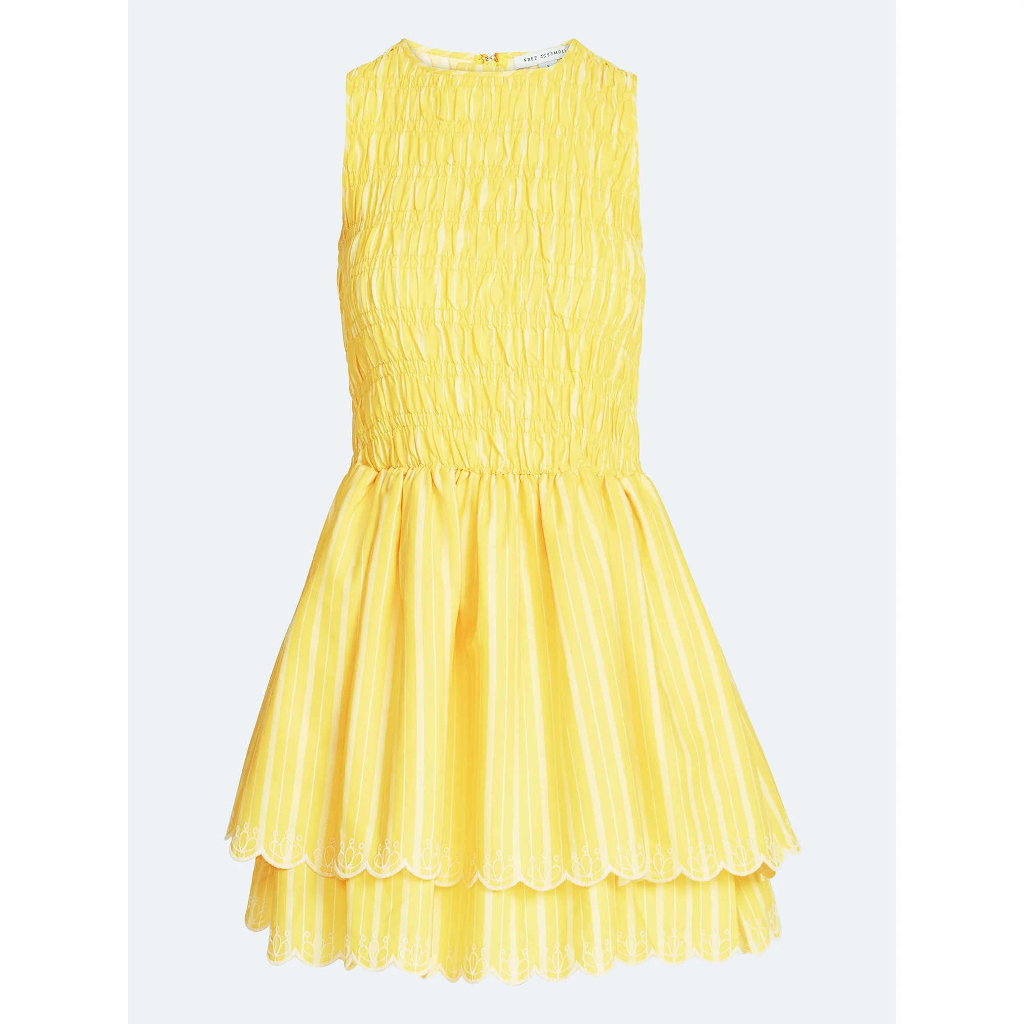 Free Assembly Women's and Women's Plus Smocked Cotton Sleeveless Mini Dress, Sizes XS-4X | Walmart (US)