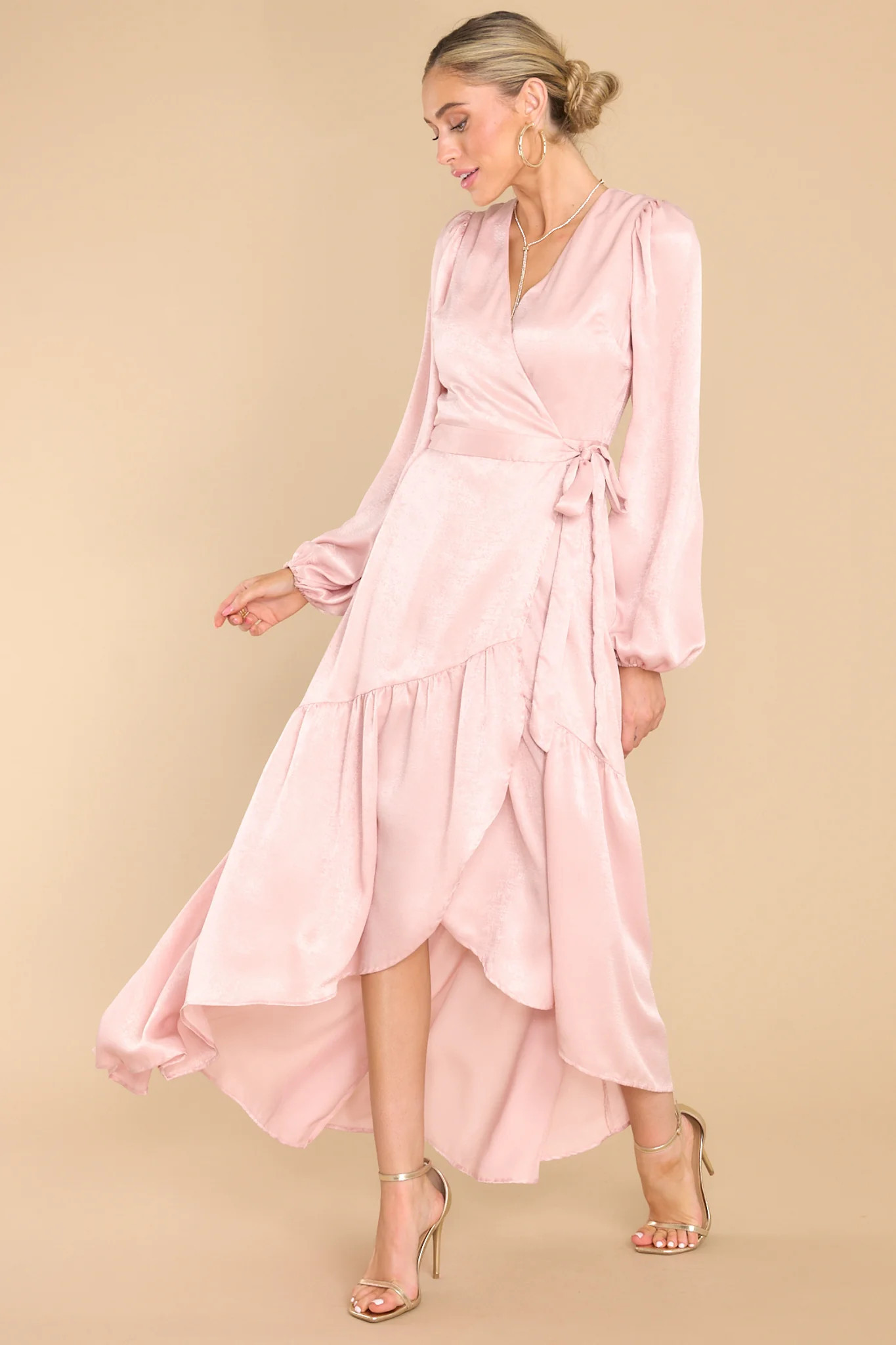 You Enchant Me Dusty Pink Maxi Dress | Red Dress