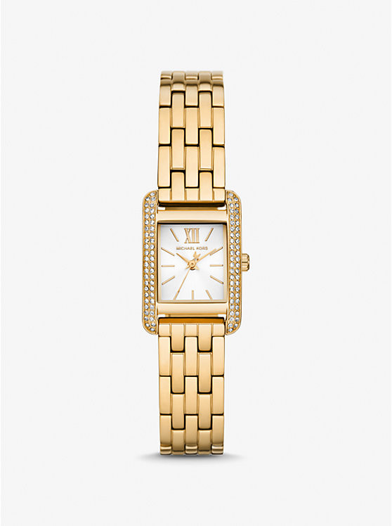 Mini Monroe Pavé Gold-Tone Watch | Michael Kors US