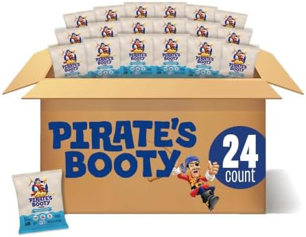Pirate's Booty Aged White Cheddar Puffs, Gluten Free Snacks, 0.5 oz, 24 ct | Amazon (US)