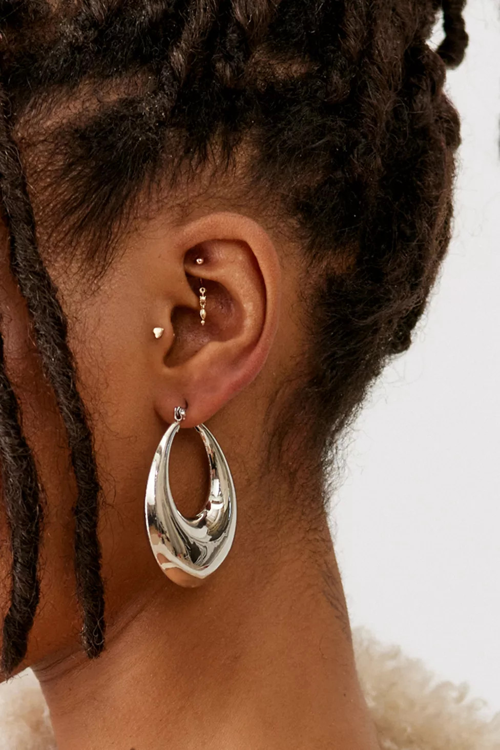 Oversized Tapered Hoop Earring | Urban Outfitters (US and RoW)