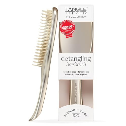 Tangle Teezer Chrome Ultimate Detangler Brush for Wet & Dry Hair, Eliminates Knots & Reduces Breakage for Straight to Curly Hair Types, Champagne Gold | Amazon (US)