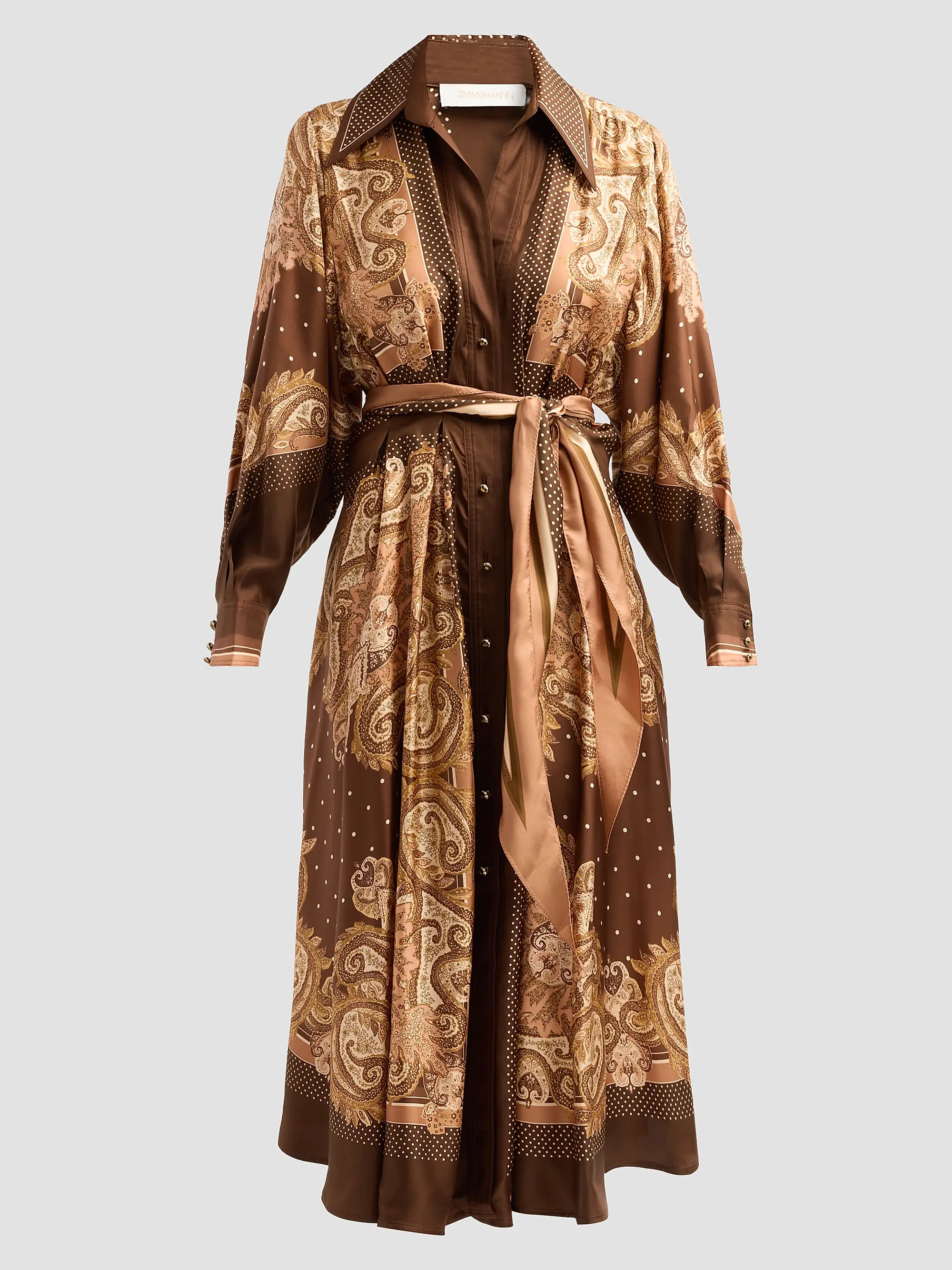 Luna Silk Midi Shirtdress | Saks Fifth Avenue