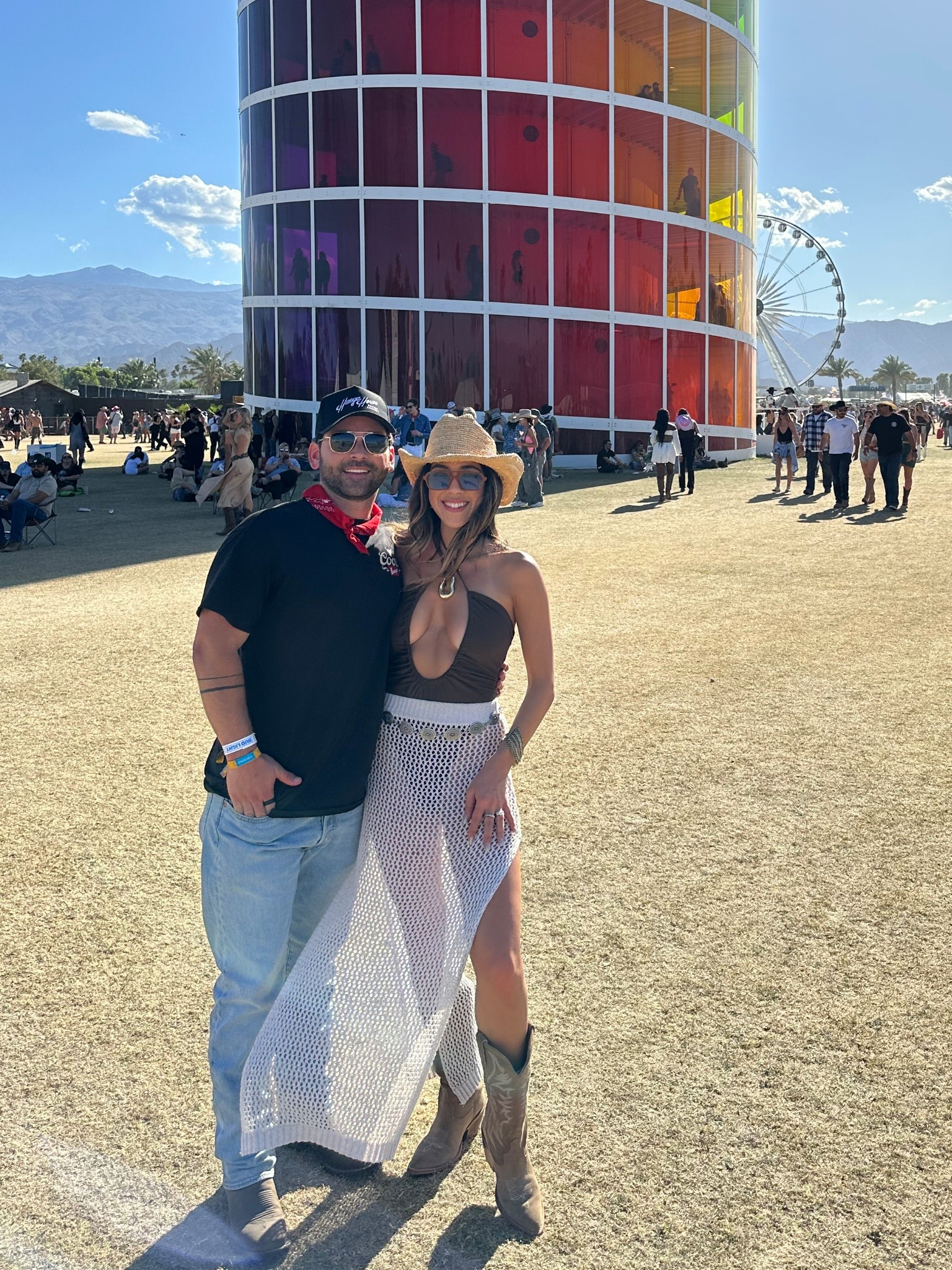 Stagecoach, western fit 🤠🎡🌵 
#princesspolly #stagecoach #festival #festivaloutfit #onepiece #whiteskirt #crochetskirt #lackofcolorhat #cowboyhat #amazonsunglasses 

#LTKFindsUnder100 #LTKStyleTip
