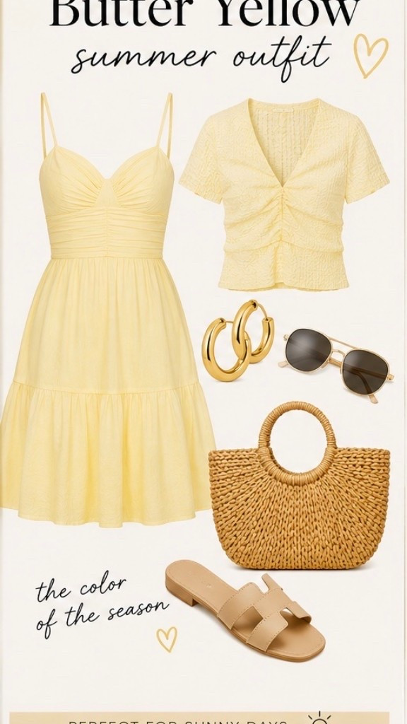 🌼 Butter Yellow Summer Outfit



The color of the season 💛✨

Soft tones, effortless style, and the perfect pieces for sunny days. Loving this butter yellow trend for a chic and feminine summer look.

#LTKStyle #ButterYellow #SummerStyle #LTKFashion

#LTKOver40 #LTKSeasonal #LTKootd