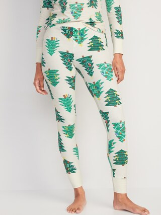 Matching Printed Thermal-Knit Pajama Leggings for Women | Old Navy (US)