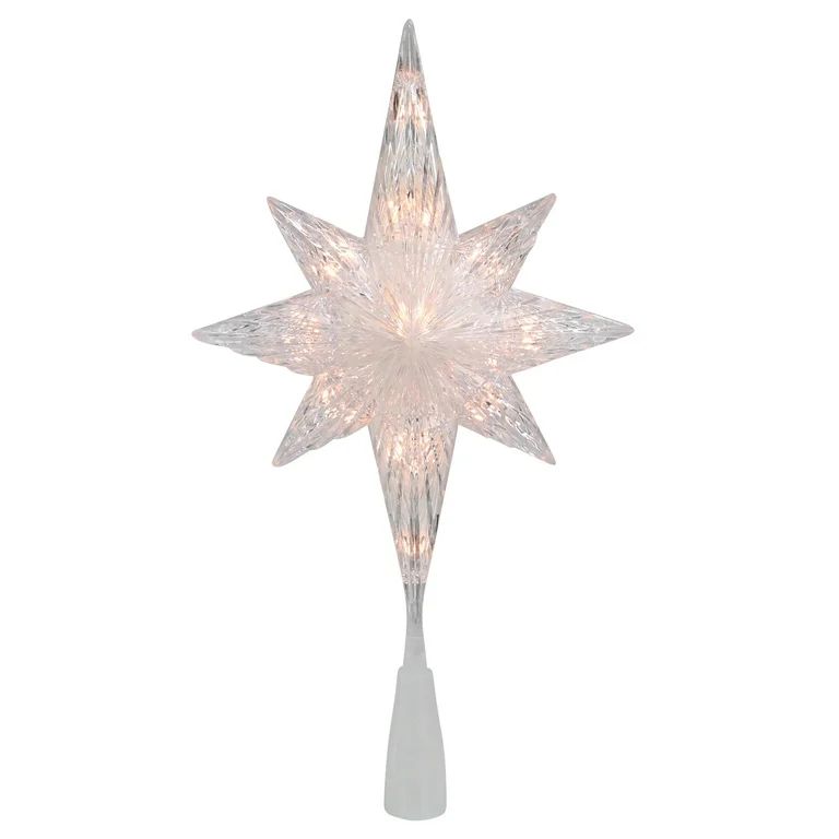 Northlight 11" Lighted 8 Point Bethlehem Star Christmas Tree Topper - Clear Lights , Green Wire | Walmart (US)