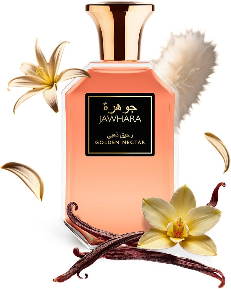 Jawhara Golden Nectar | Ambery White Eau de Parfum 3.3 fl oz | Notes of Bergamot, Vanilla Flower,... | Amazon (US)