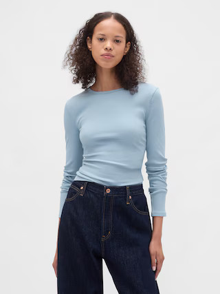 Modern Compact Rib Crop T-Shirt | Gap (US)