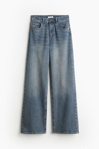 Wide High Jeans - Denim blue - Ladies | H&M US | H&M (US + CA)