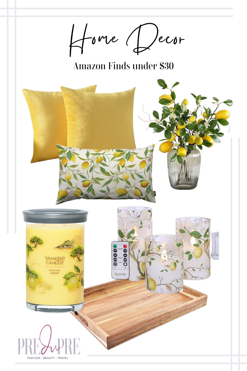 Add a pop of color and freshness to your space with these budget-friendly Amazon home decor finds! 🍋☀️ From cozy pillows to elegant candles, these picks will brighten up any room without breaking the bank! 🏡
🛍️ Click to shop these must-have decor pieces!
#HomeDecorLover #BudgetDecor #AmazonHome #InteriorInspo #LTKHome #AestheticVibes #AffordableHomeDecor

#LTKFindsUnder50 #LTKStyleTip #LTKHome