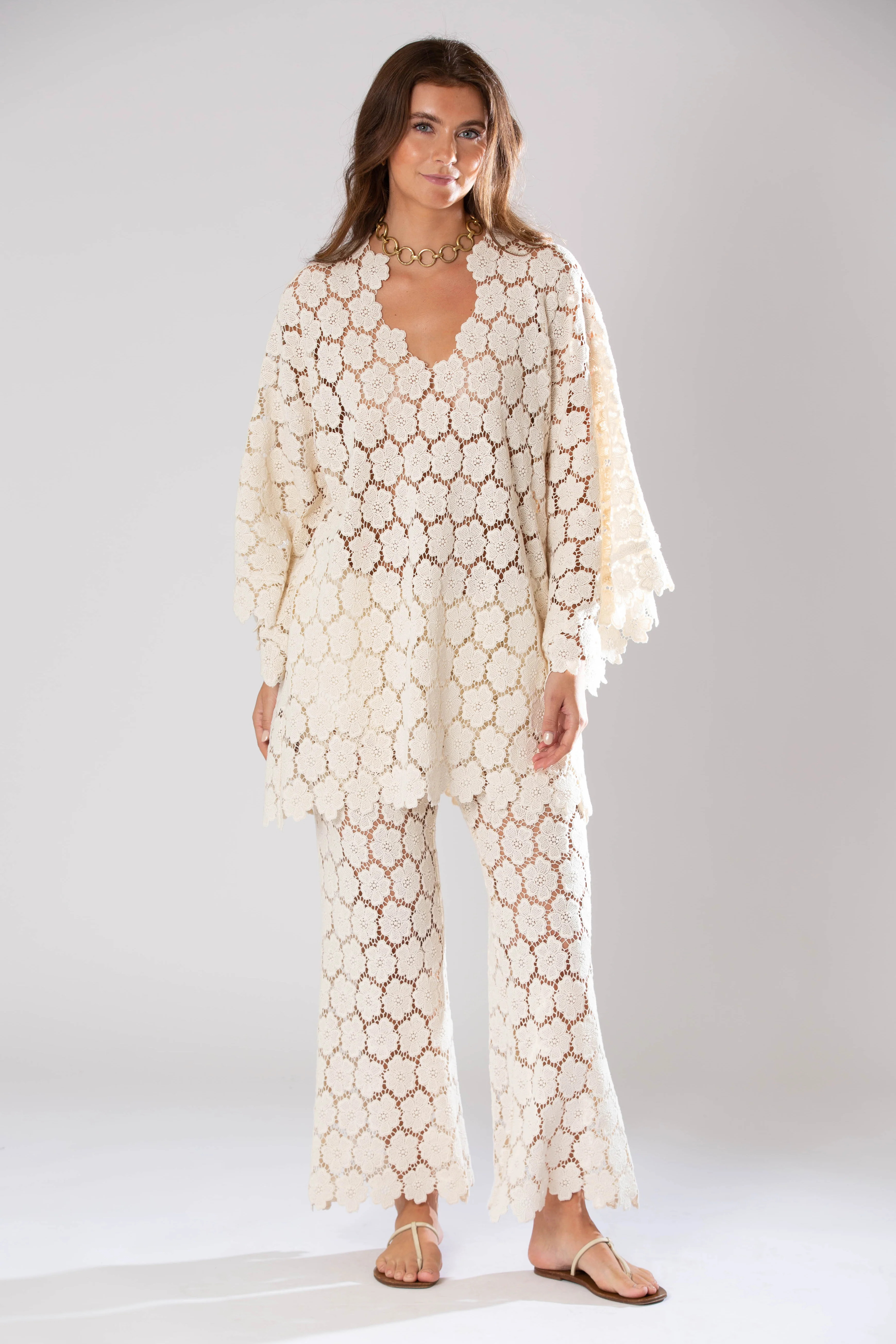 Bertie Floating Flower Lace Pants | Miguelina
