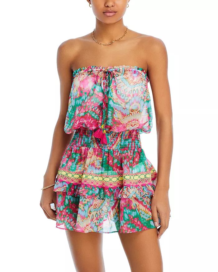 Jaliyah Smocked Mini Dress Swim Cover-Up | Bloomingdale's (US)