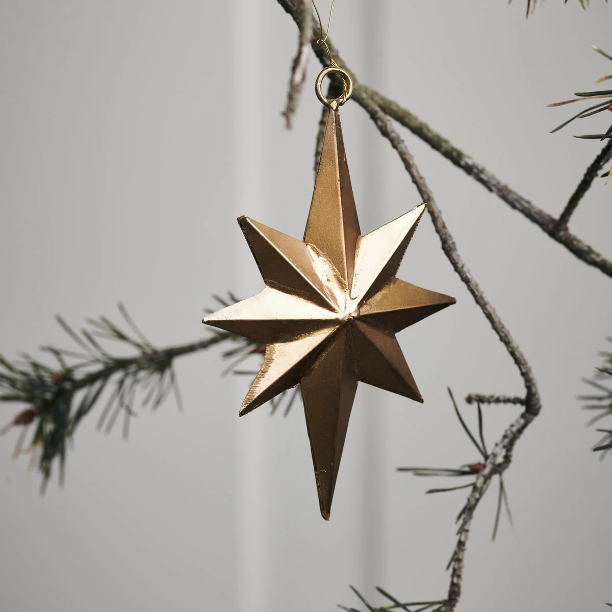 Antique Brass Star Ornament | Cottage and Key