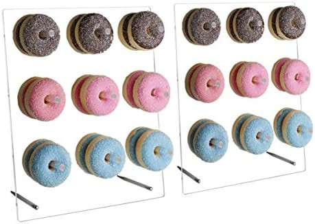 weddingwish Acrylic Donut Wall Display Stand ，Donut Stand, 2 Pack Crystal Handmade Donut Wall O... | Amazon (US)