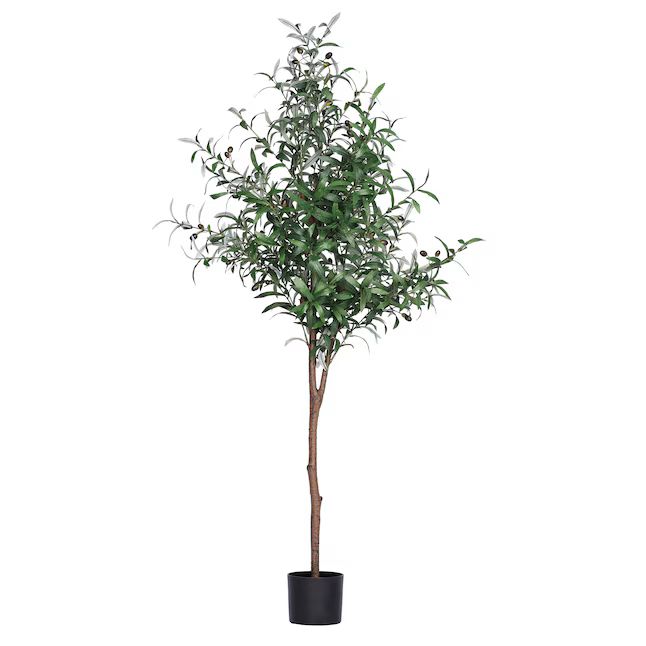 LTMATE 62.99-in Green Indoor/Outdoor Artificial Olive Artificial Tree | Lowe's