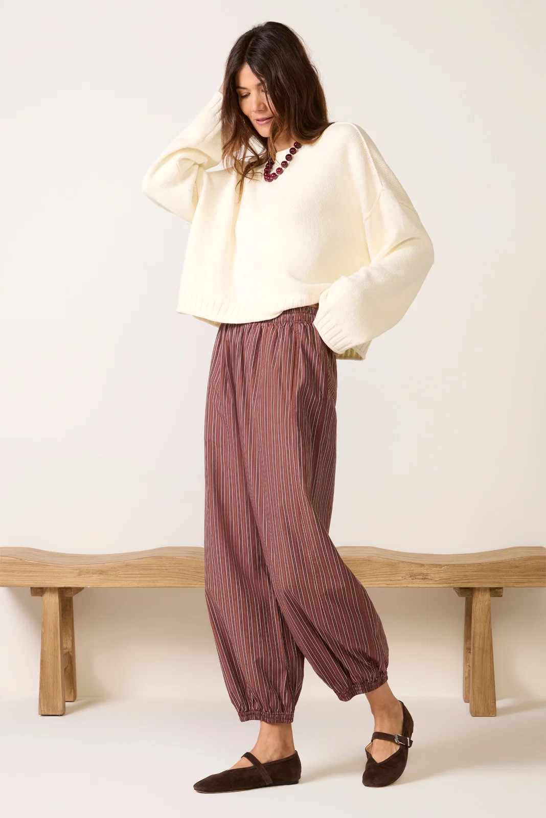 Carine Poplin Balloon Pant | Evereve