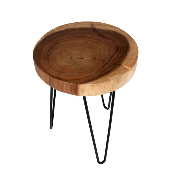 Aukeem Solid Wood Top End Table | Wayfair North America