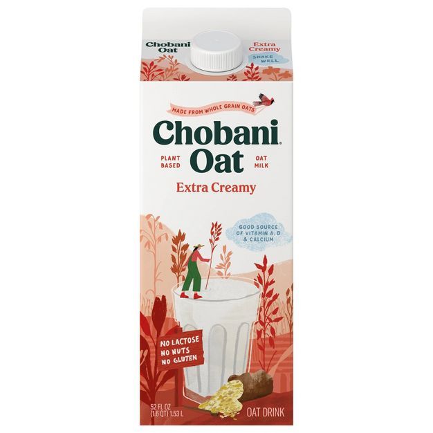 Chobani Oat Plain Extra Creamy OatMilk - 52 fl oz | Target