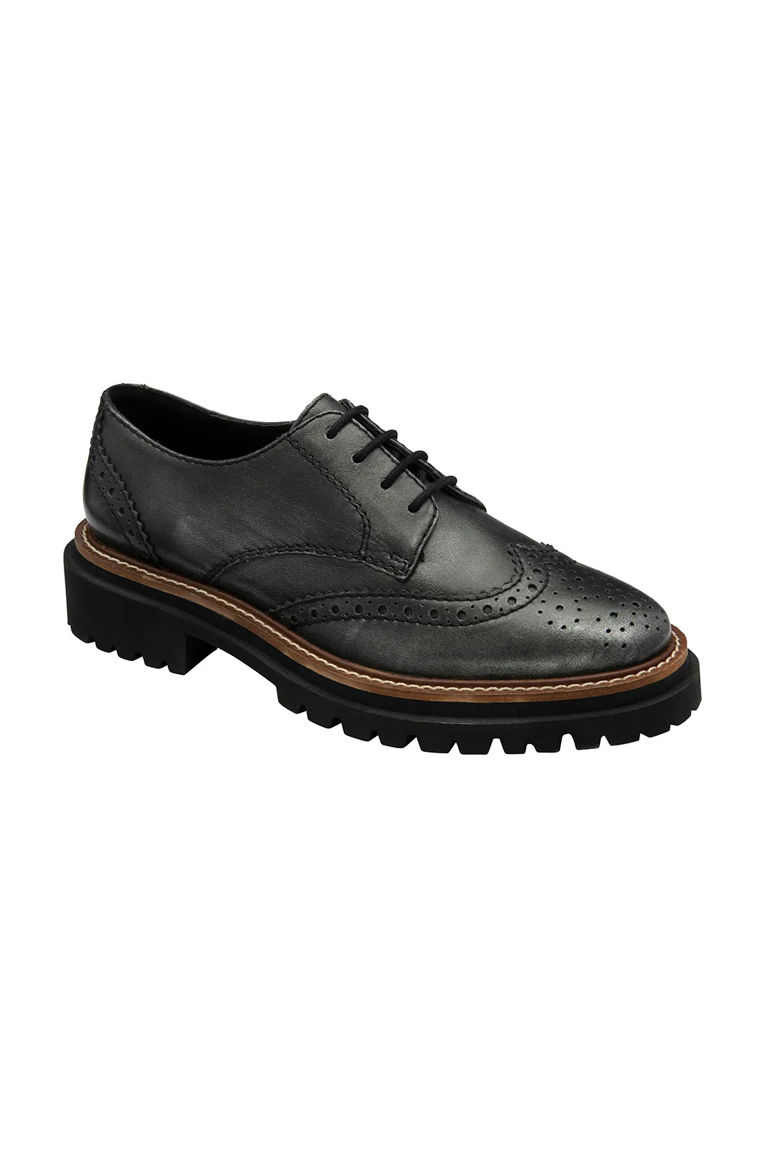 Grey Ravel Pewter Metallic Leather 'Walsh' Cleated-Sole Brogues | Debenhams | Debenhams UK