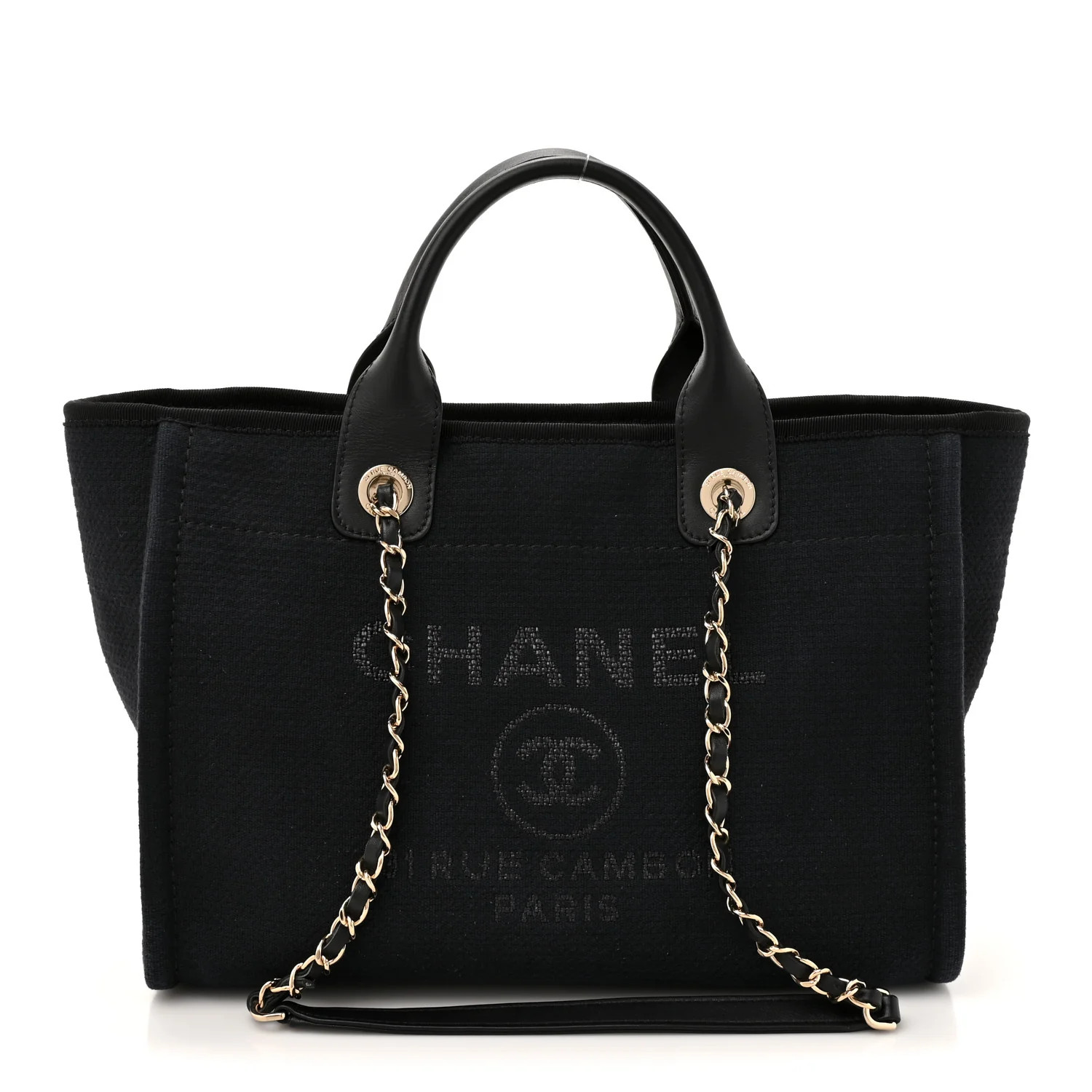 Mixed Fibers Small Deauville Tote Black | FASHIONPHILE (US)