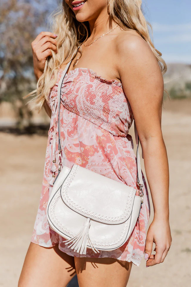Just Like Leaving Stone Stitched Detail Purse | Pink Lily