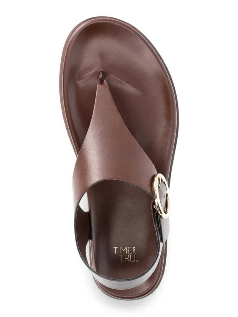 Time and Tru Women's Minimalist Buckle Sandals | Walmart (US)