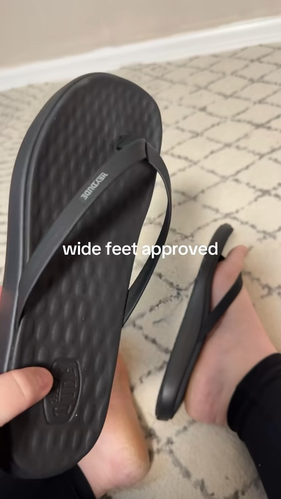 Wide feet girls know how many flip flops squeeze the toe strap.
These are lightweight, cushy, and actually give my toes room.

hey dude flip flops, comfy flip flops, wide foot sandals, lightweight summer sandals, casual beach sandals


#LTKMidsize #LTKPlusSize