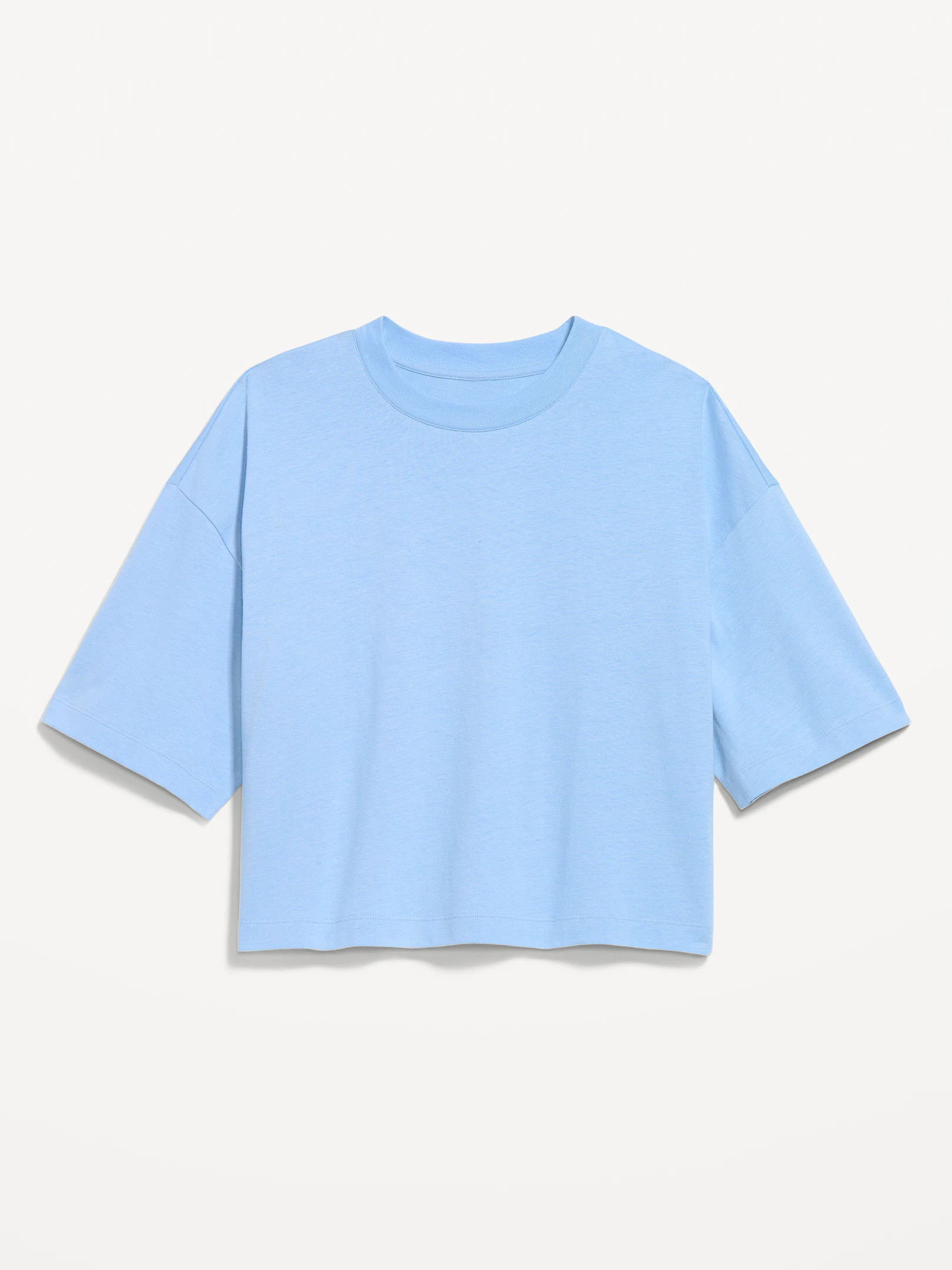 Vintage Crew-Neck Oversized Crop T-Shirt | Old Navy (US)