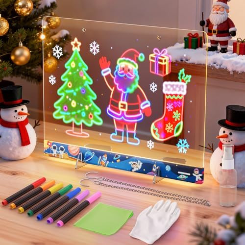 16" LumiBoard LED Drawing Board for Kids - 7 Colors & 10 Modes Rechargeable Acrylic LED Note Boar... | Amazon (US)