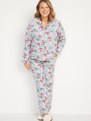 Matching Printed Flannel Pajama Set for Women | Old Navy (US)