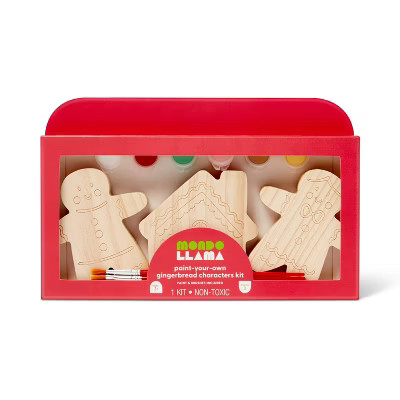 Christmas Craft Paint-Your-Own Wood Gingerbread Characters Kit - Mondo Llama™ | Target