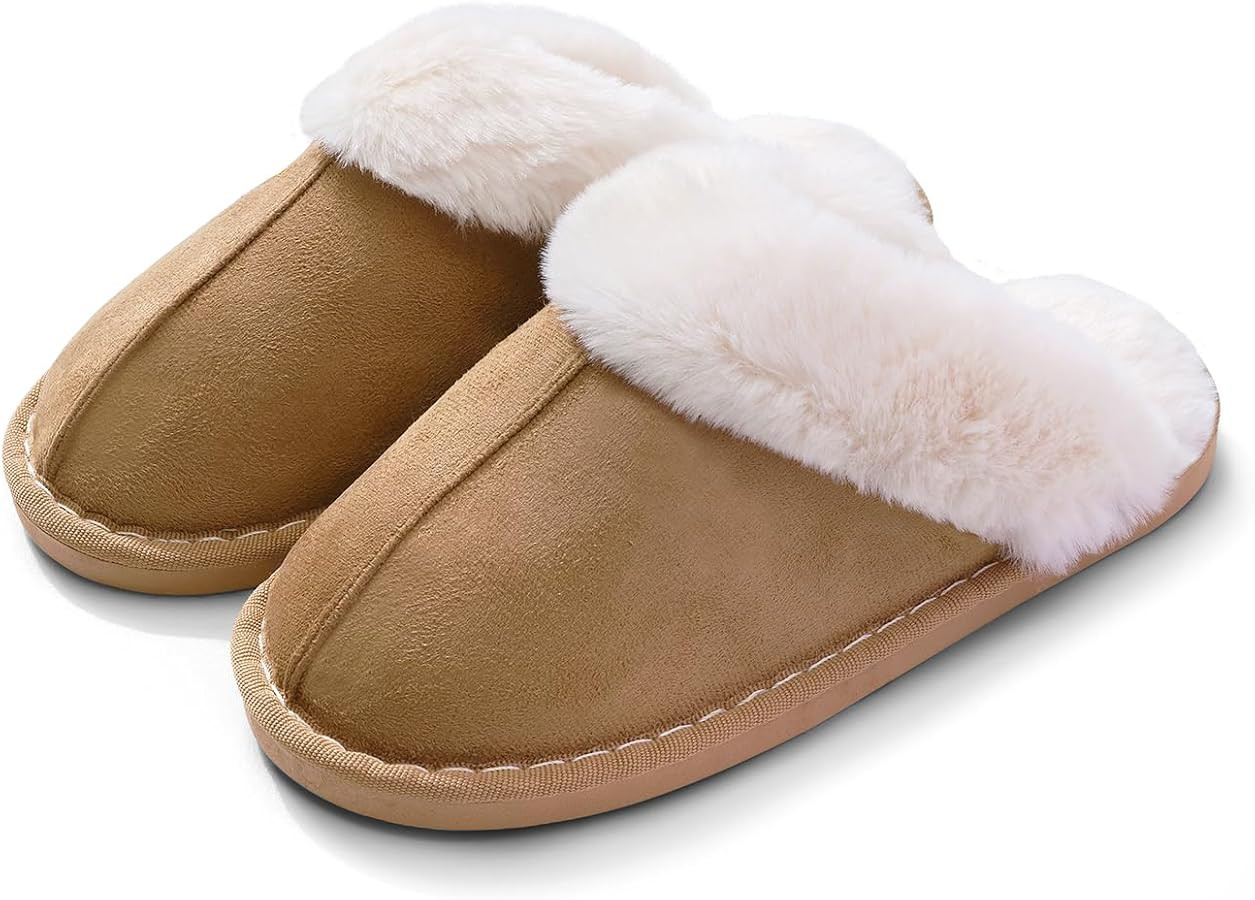 Slippers Women Gifts Ladies Fluffy:Women's Slippers Cozy Memory Foam House Mens Slippers,Fluffy Wool-Like Ladies Slippers,Plush Fleece Lined Shoes for Home Outdoor, for Women Men | Amazon (UK)