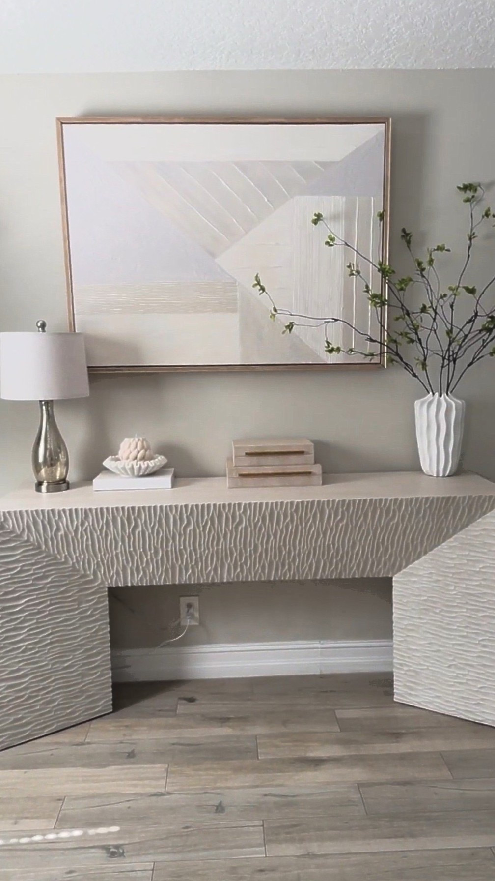 Textured neutrals? Always a yes. This Wayfair console is such a moment — and everything else (lamp, boxes, branches) is straight from Amazon!

Linked it all for you BELOW because you know I love mixing high + low that looks luxe.



#LTKmomlife #LTKHome #LTKstorytime