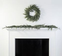 Faux Frosted Mantel Swag | Pottery Barn (US)