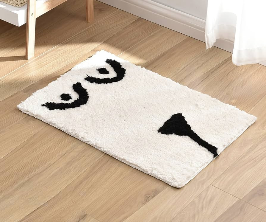 Feblilac Cute Naked Boobs Bath Mat B&W, Beautiful Nude Soft Bathroom Rug, Water Absorbent Non Sli... | Amazon (US)