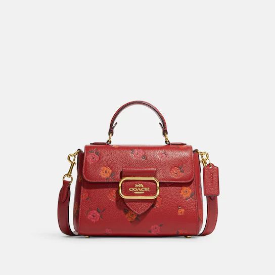 Morgan Top Handle Satchel With Peony Print | Coach Outlet