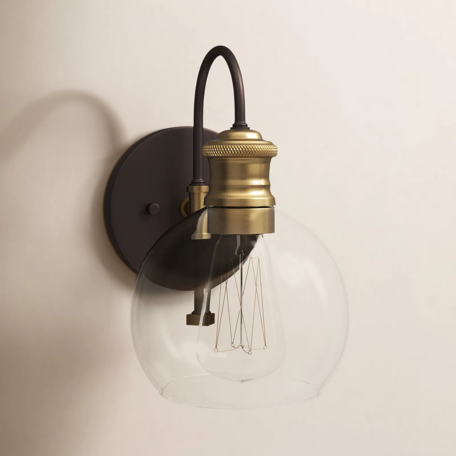 Brianna Single Light Globe Outdoor Steel Wall Light | Joss & Main